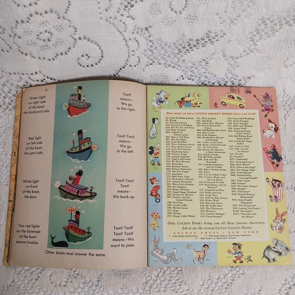 Vintage 1951 "Boats" Little Golden Book - Picture 5 of 6
